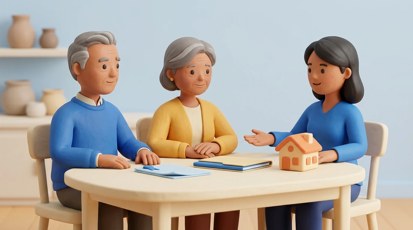 Pensions and Inheritance Tax from April 2027: a family looking at a will and pension papers