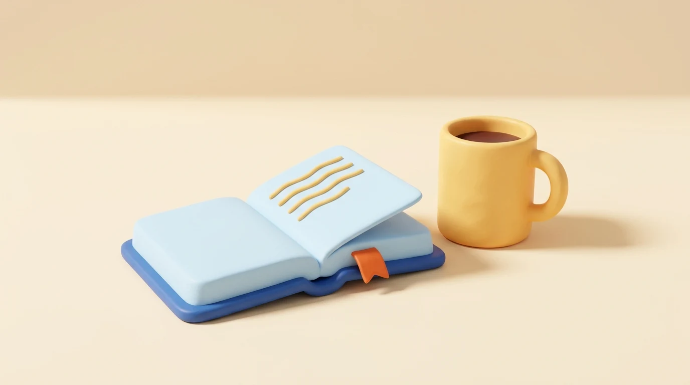 Plain-English pension guides: an open notebook and a mug of tea